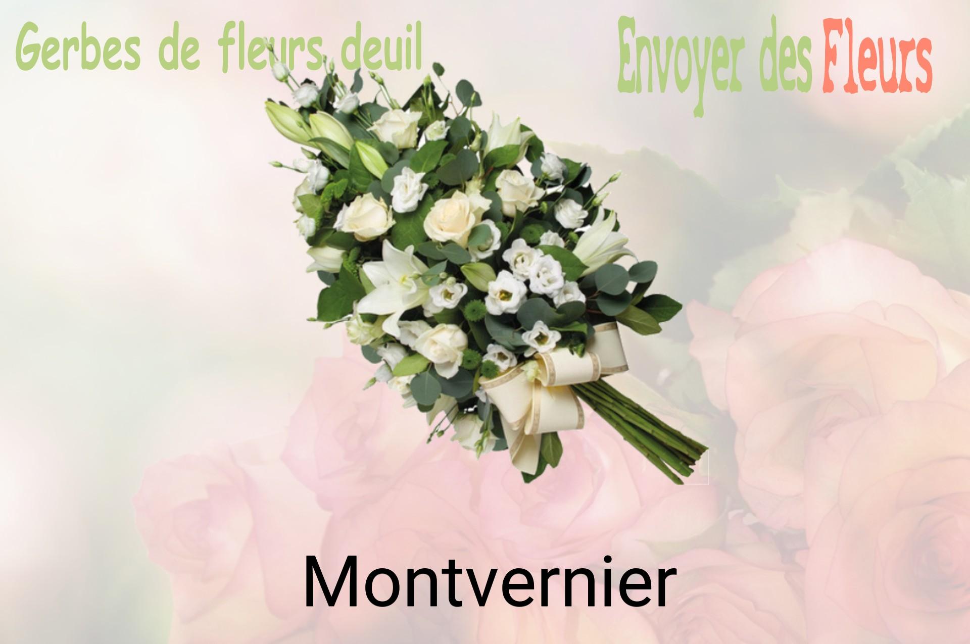 Gerbe de fleurs de deuil livrée à Montvernier